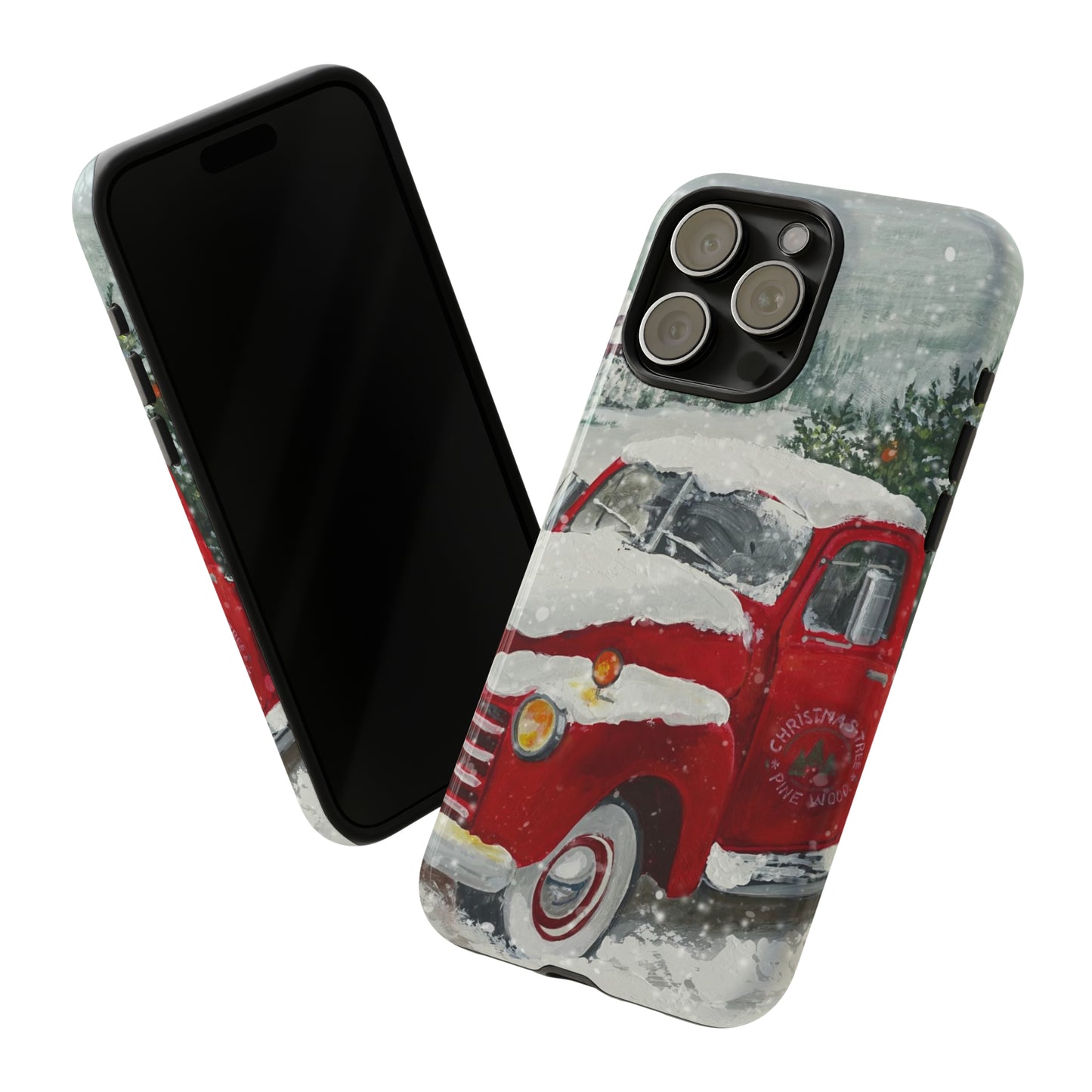 iPhone 15 Series Vintage Christmas Red Truck / Tough Case