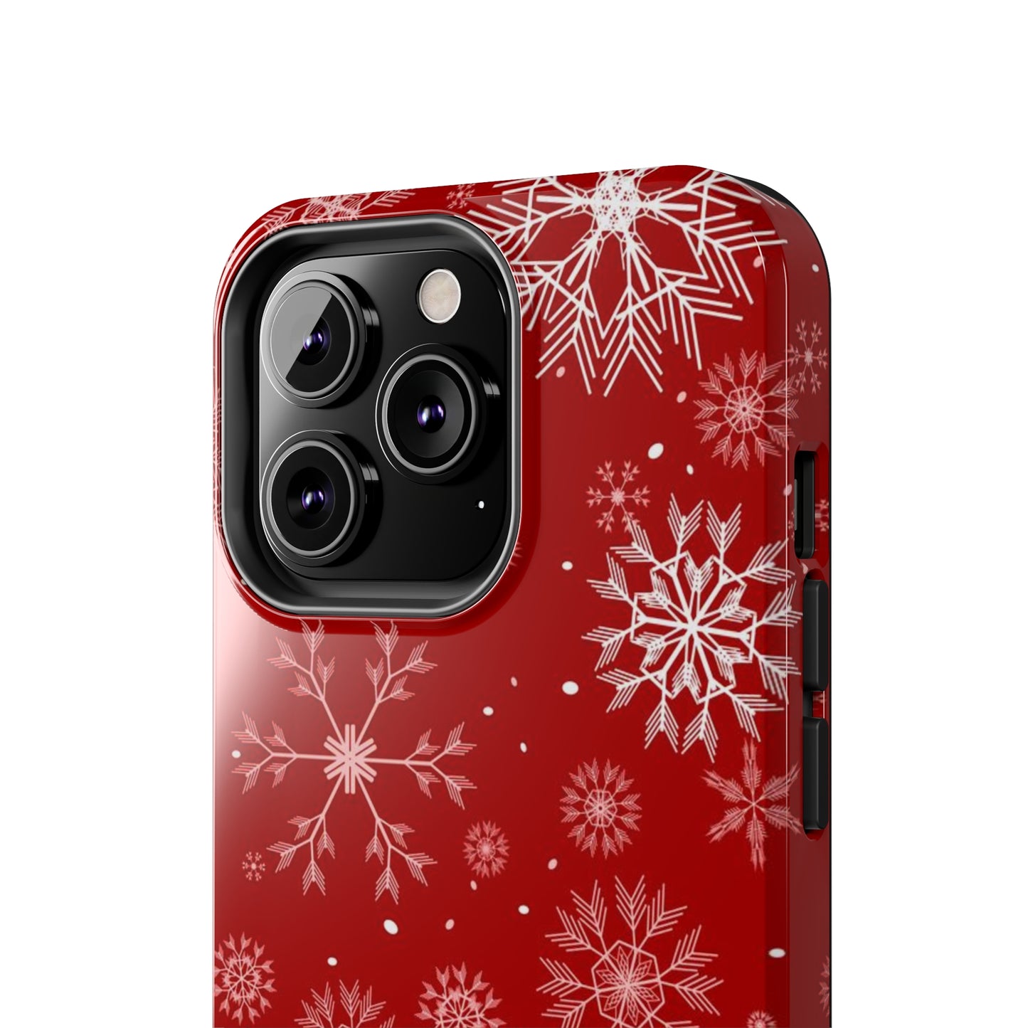 Christmas Snowflakes On Red / iPhone Case