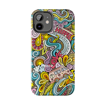 Peace. Out. / Hippie Love iPhone Case