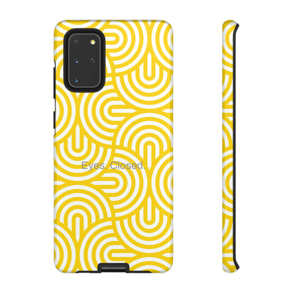 Eyes. Closed. / Yellow Geo Samsung Case