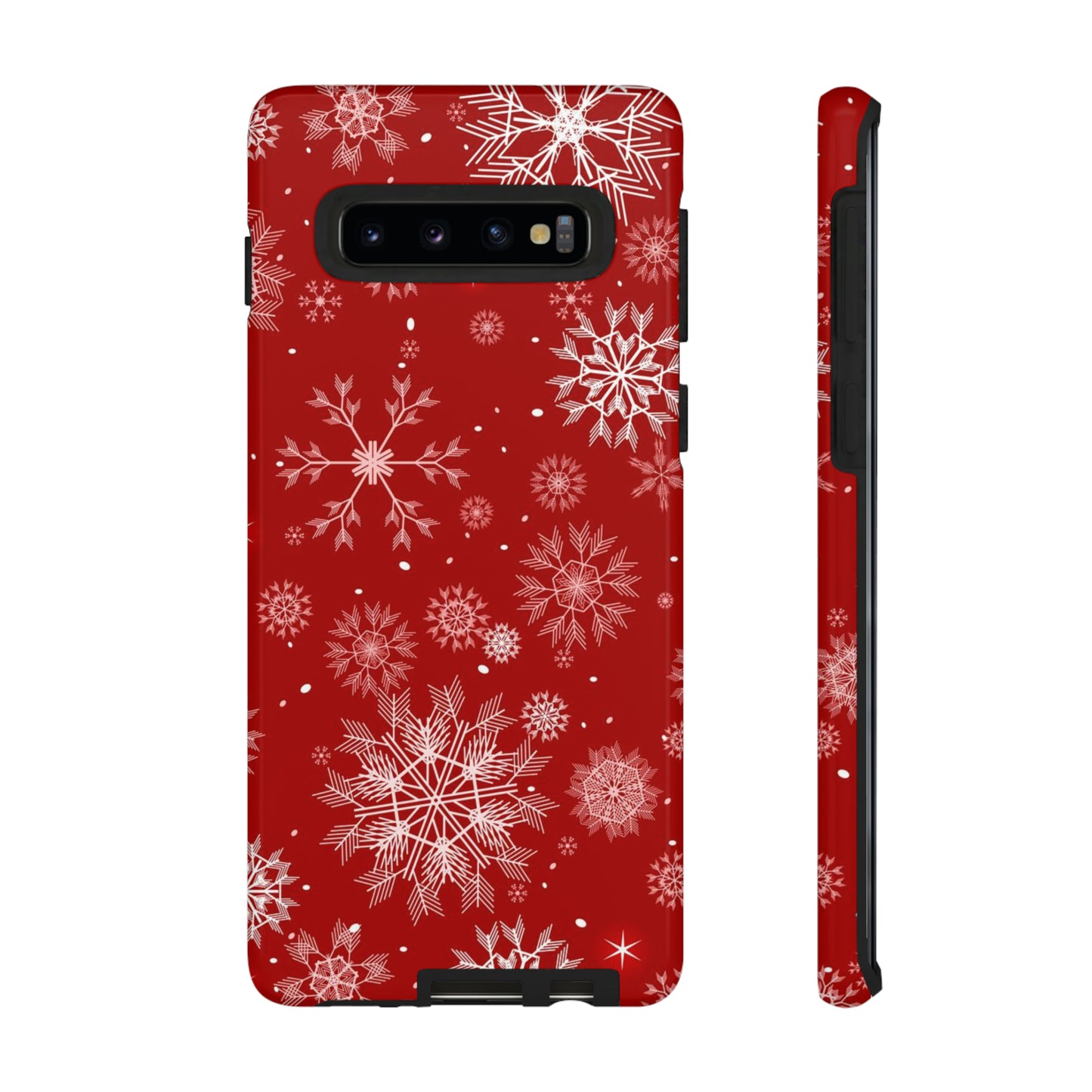 Christmas Snowflakes On Red / Samsung Case