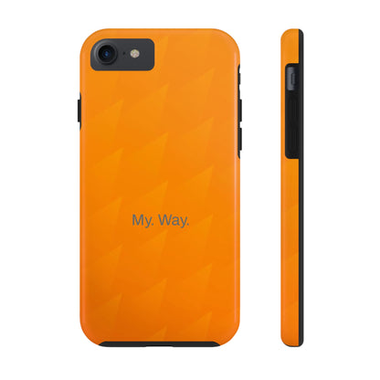 My. Way. / Orange Triangle iPhone case