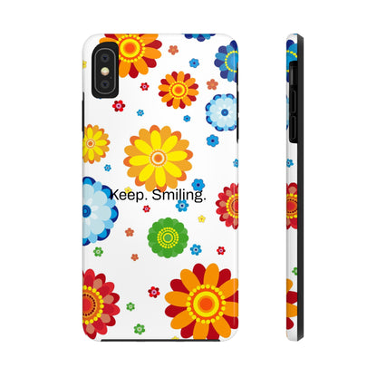 Keep. Smiling. / Dotted Flowers iPhone Cases