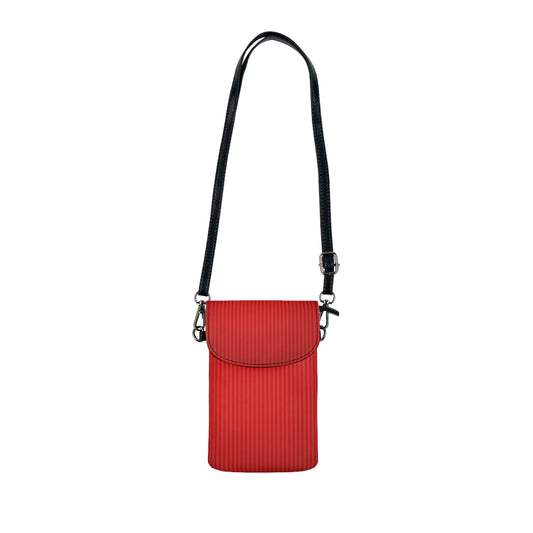 Stripe Red Crossbody Phone Bag