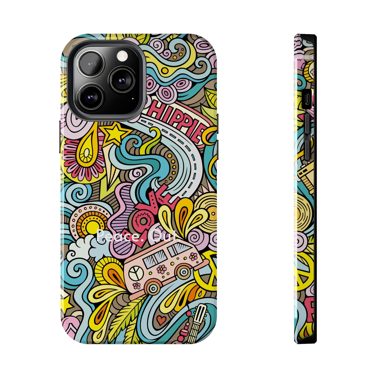 Peace. Out. / Hippie Love iPhone Case