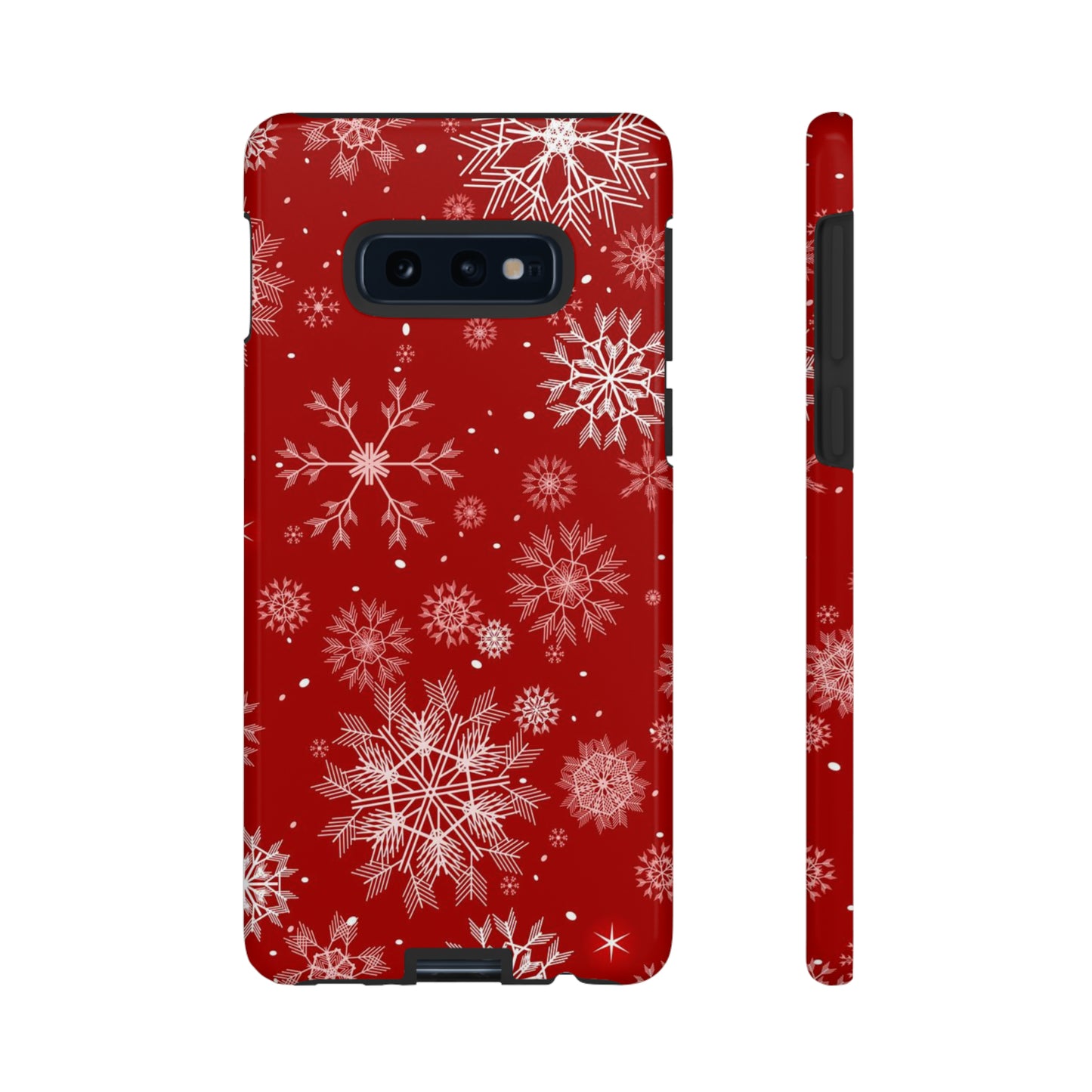 Christmas Snowflakes On Red / Samsung Case