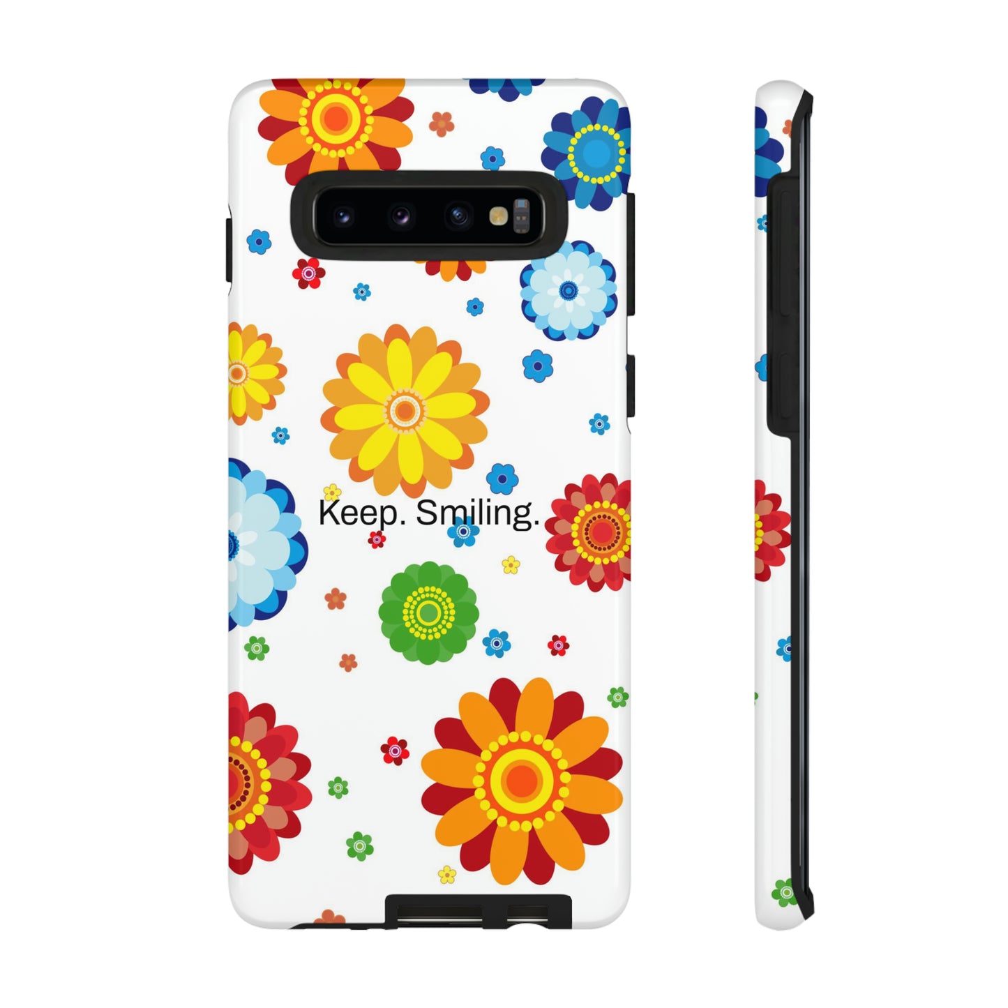 Keep. Smiling. / Dotted Flowers Samsung Case