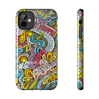 Peace. Out. / Hippie Love iPhone Case