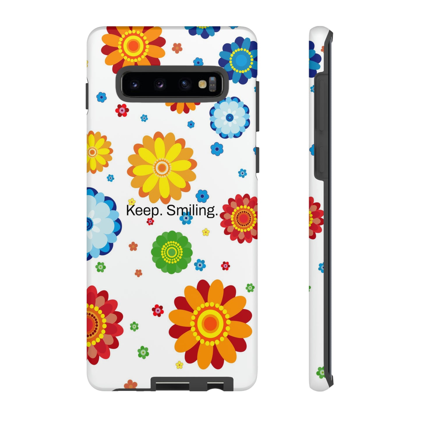 Keep. Smiling. / Dotted Flowers Samsung Case