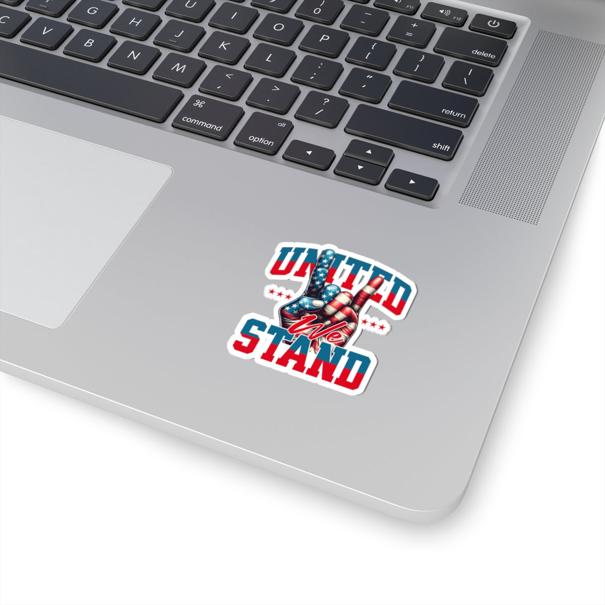 United We Stand | Divided We Fall | Patriotic Sticker | Peace Sticker | Red White And Blue Sticker | Hand Emoji