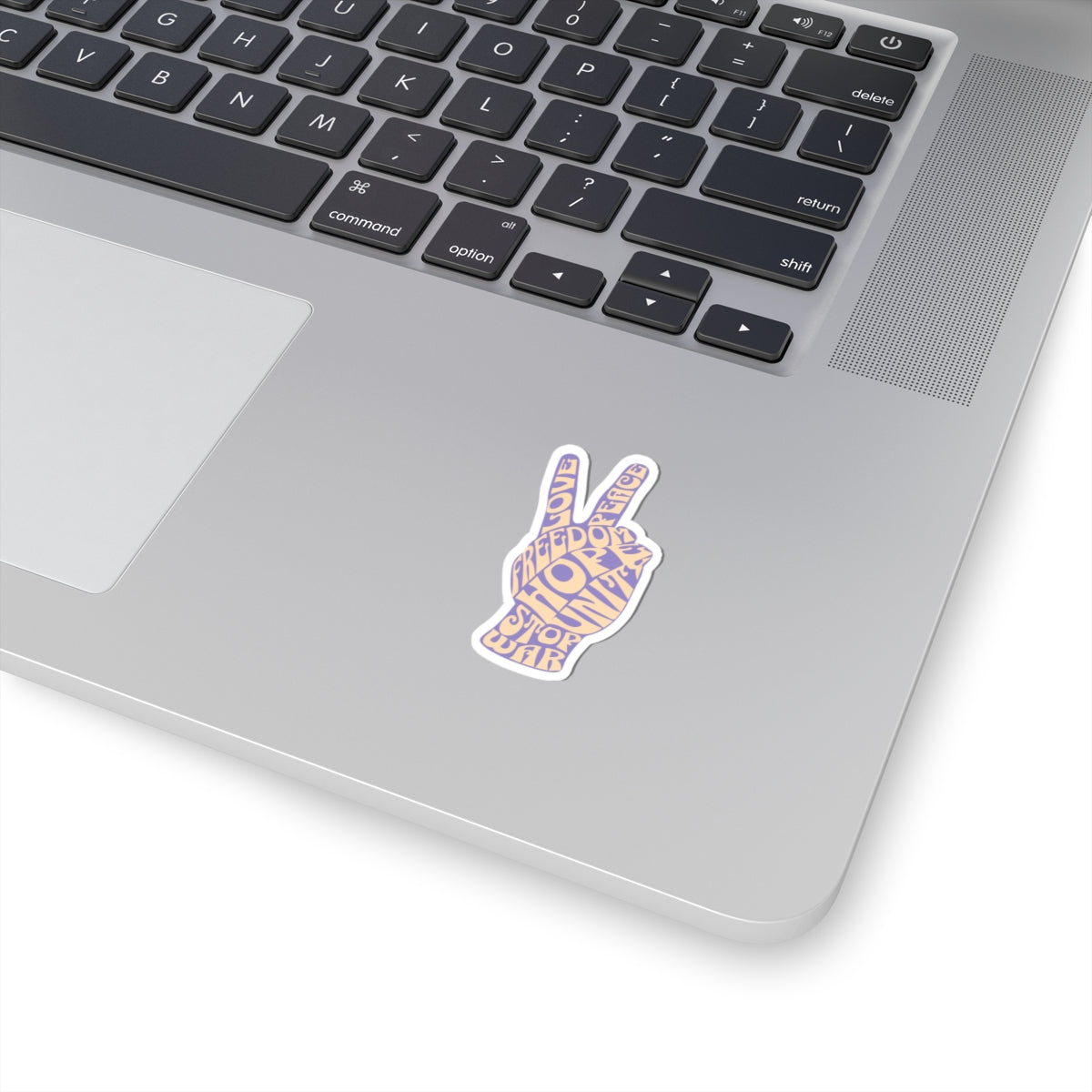 Retro 60's Peace Out Hand Sticker - Kiss-Cut Sticker