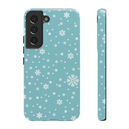 Christmas Snowflakes On Blue / Samsung Case