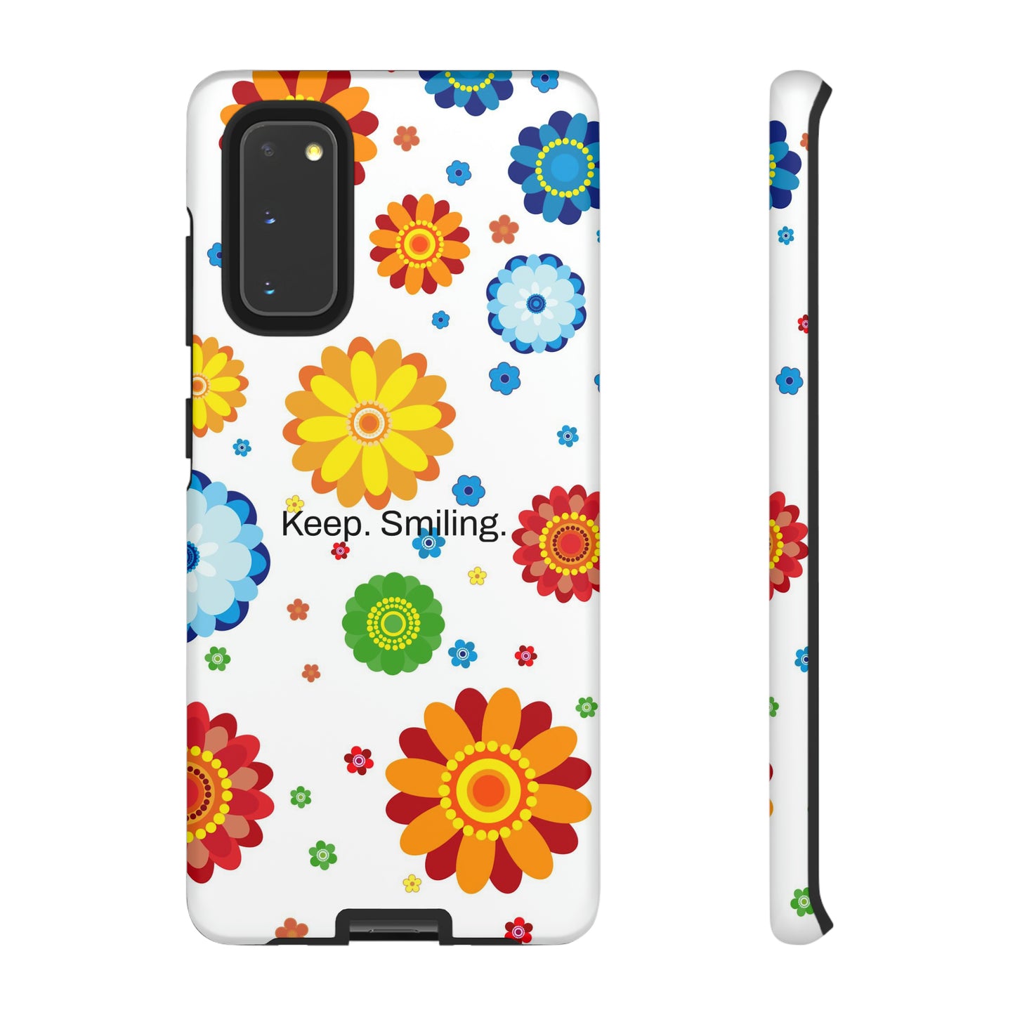 Keep. Smiling. / Dotted Flowers Samsung Case