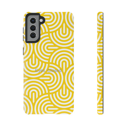 Eyes. Closed. / Yellow Geo Samsung Case