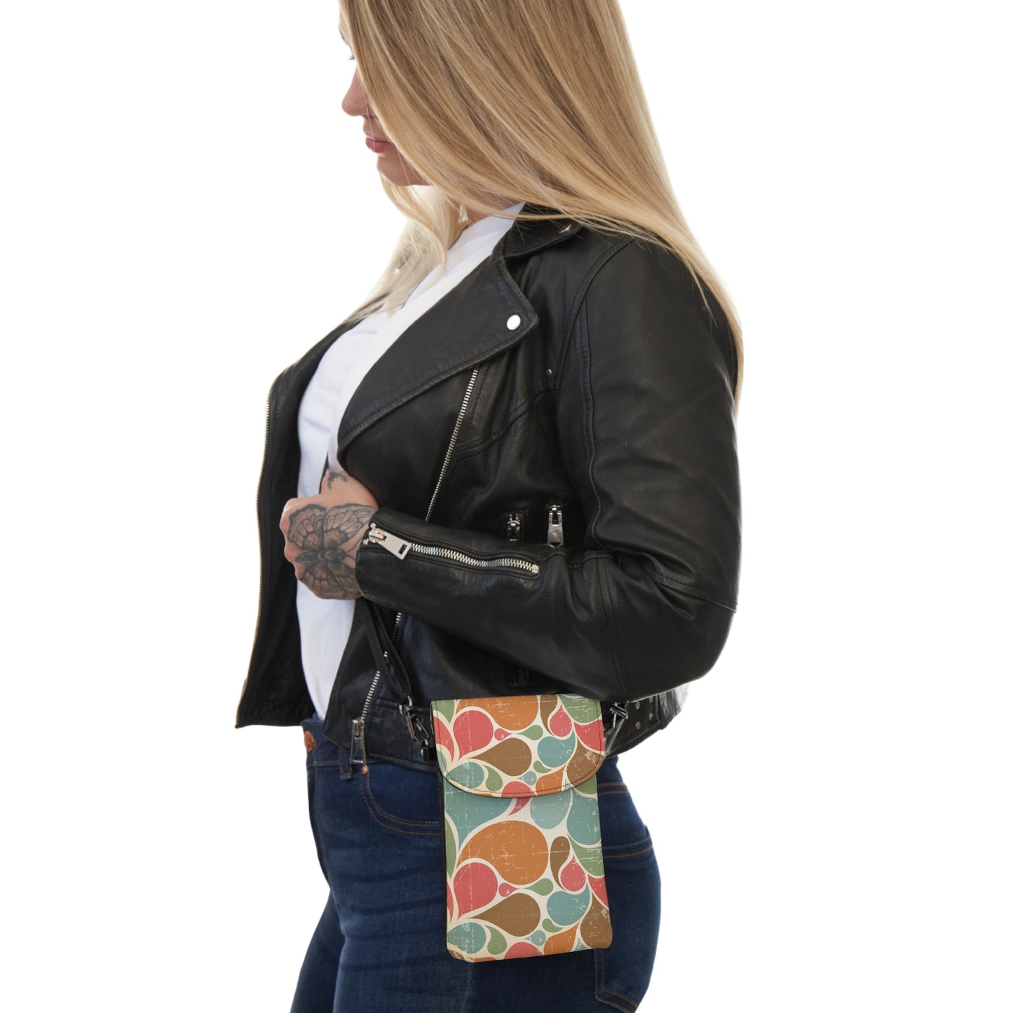 Retro Spatters Crossbody Phone Bag