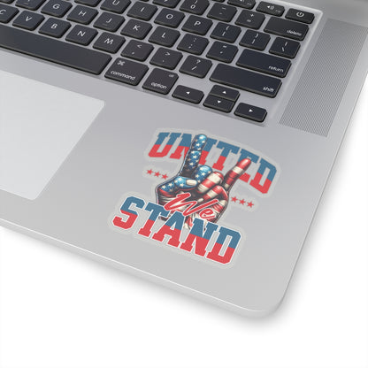 United We Stand | Divided We Fall | Patriotic Sticker | Peace Sticker | Red White And Blue Sticker | Hand Emoji