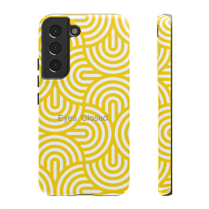 Eyes. Closed. / Yellow Geo Samsung Case