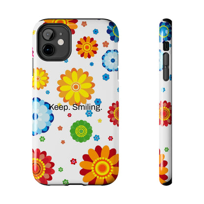 Keep. Smiling. / Dotted Flowers iPhone Cases