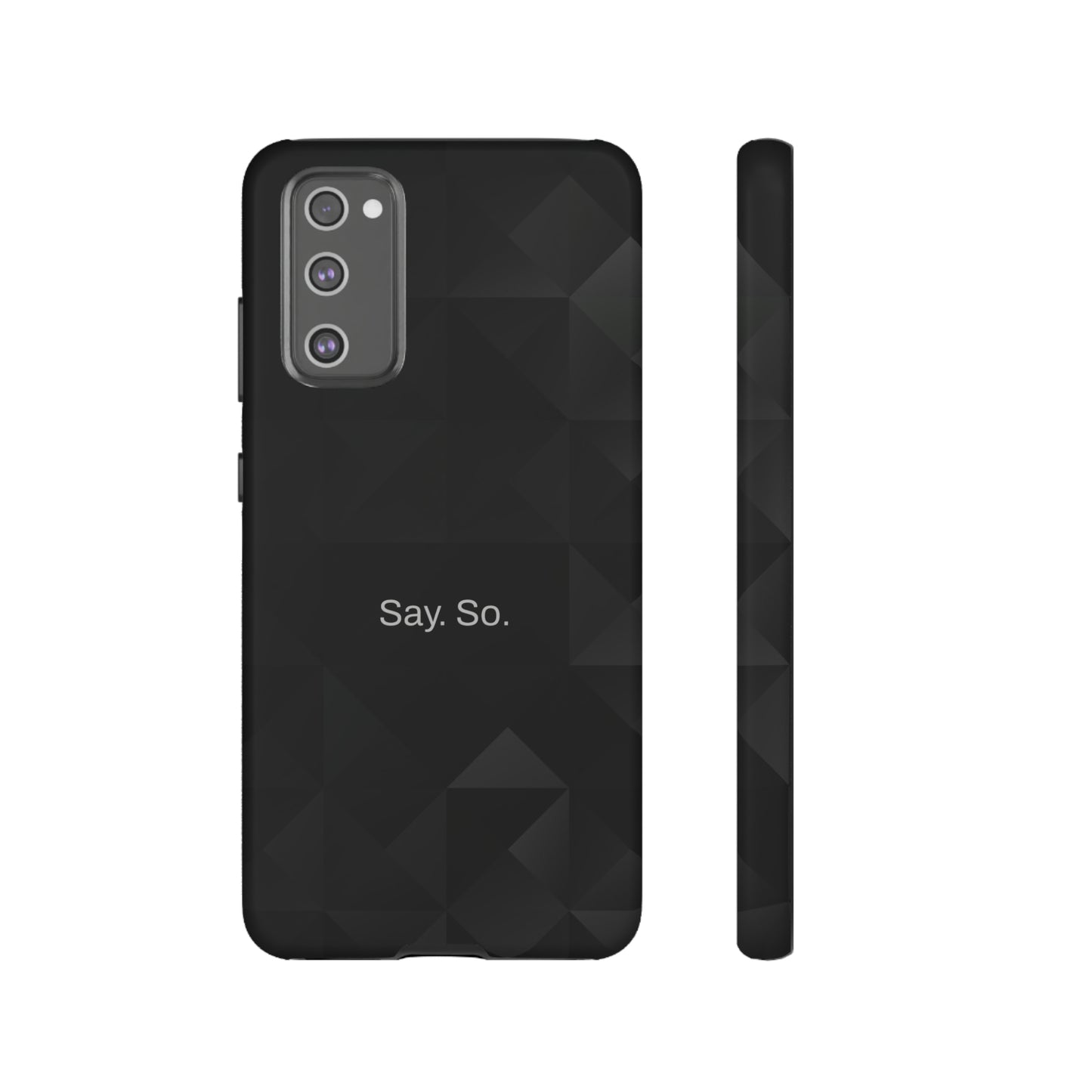 Say. So. / Black Grid Samsung Case