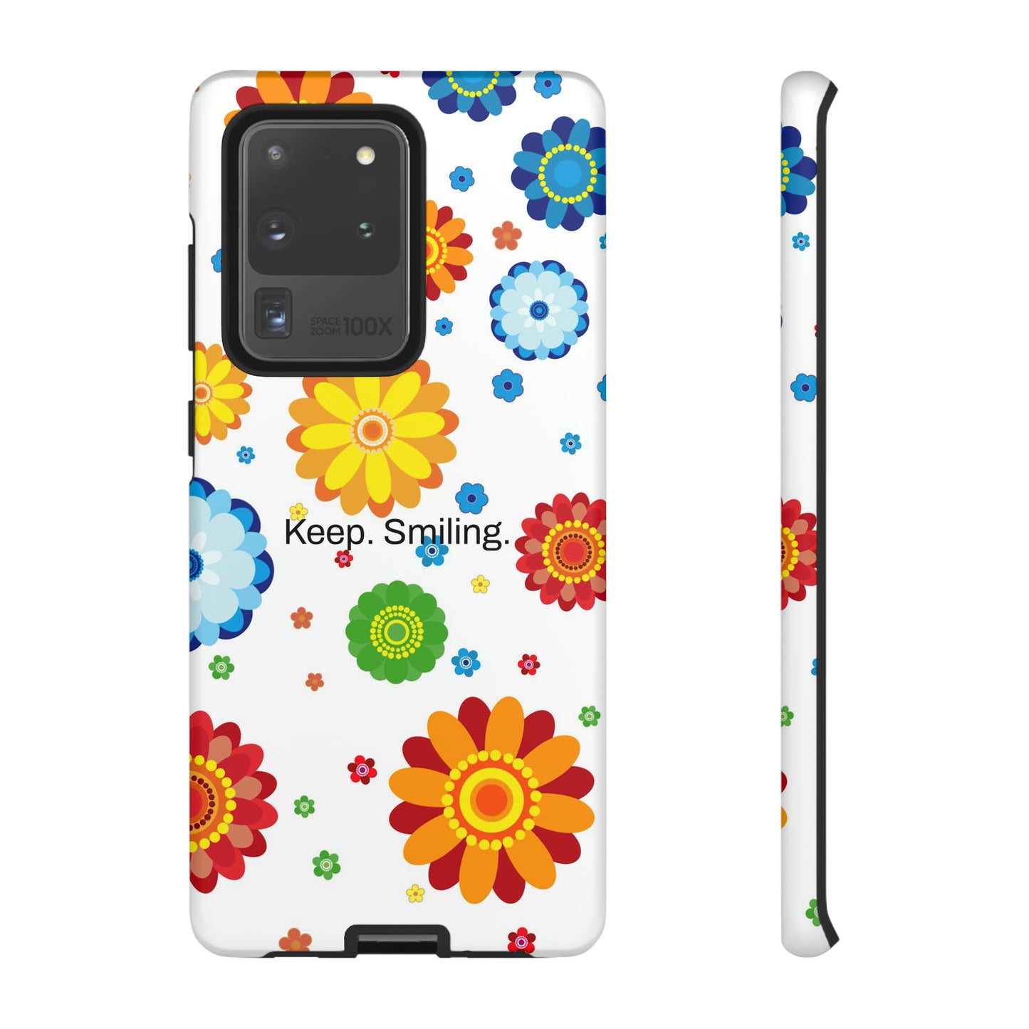 Keep. Smiling. / Dotted Flowers Samsung Case