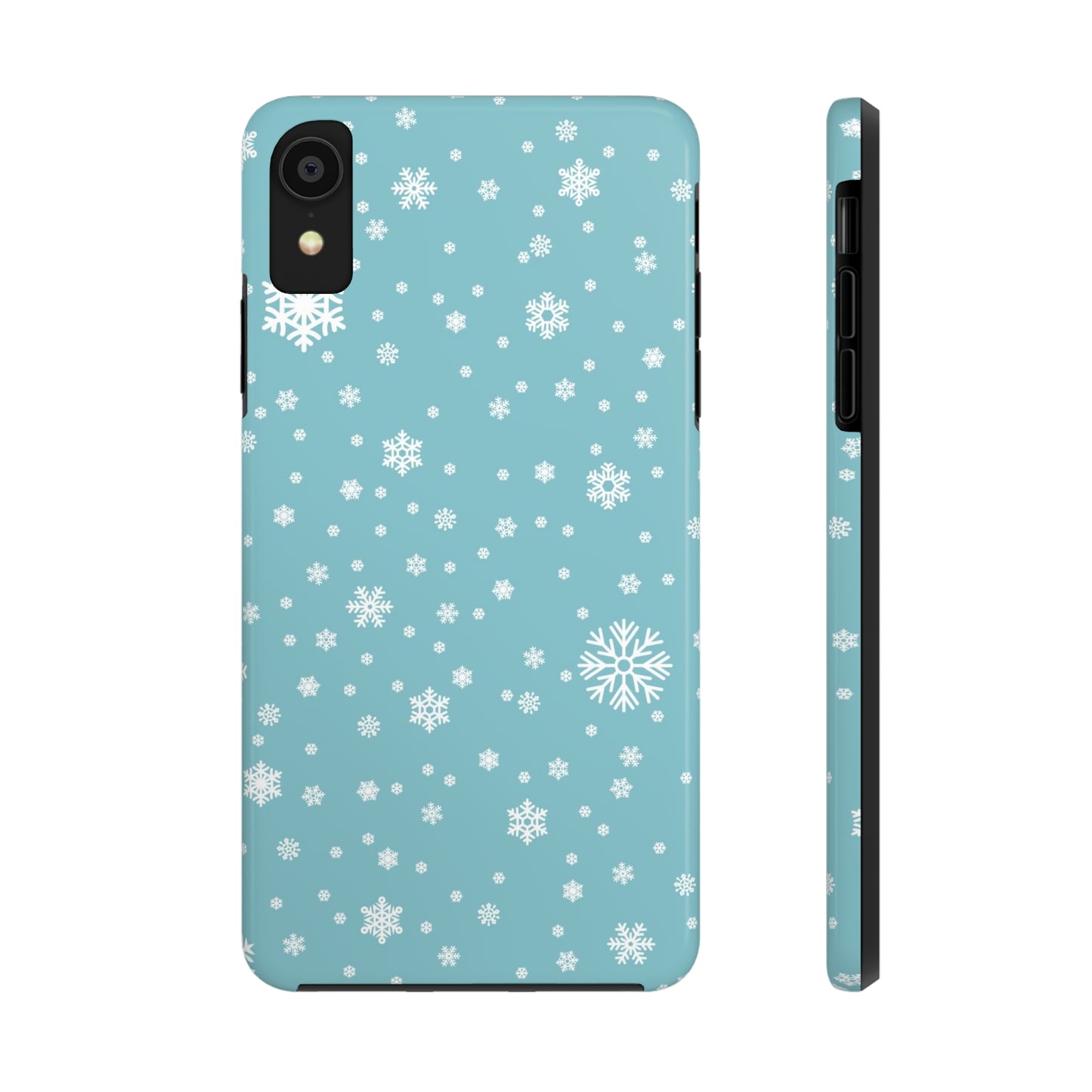 Christmas Snowflakes On Blue / iPhone Case