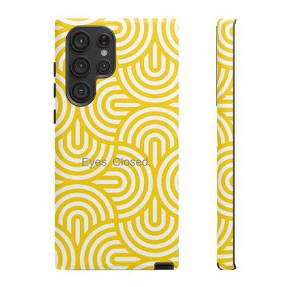 Eyes. Closed. / Yellow Geo Samsung Case