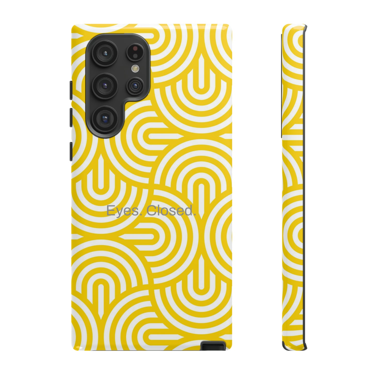 Eyes. Closed. / Yellow Geo Samsung Case