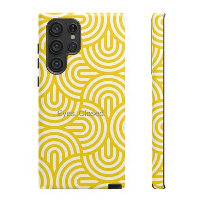 Eyes. Closed. / Yellow Geo Samsung Case