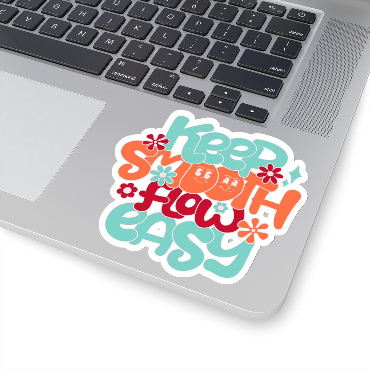 Keep Smooth and Flow Easy Retro Groovy Sticker - Kiss-Cut Sticker