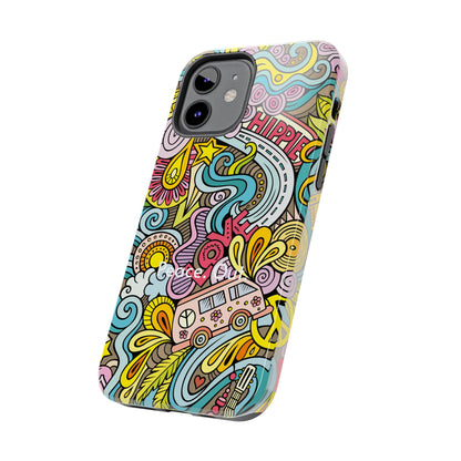 Peace. Out. / Hippie Love iPhone Case