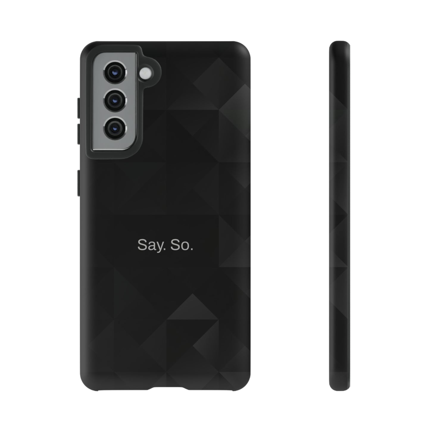 Say. So. / Black Grid Samsung Case