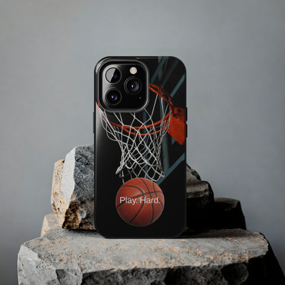 Play. Hard. / Basketball iPhone Case