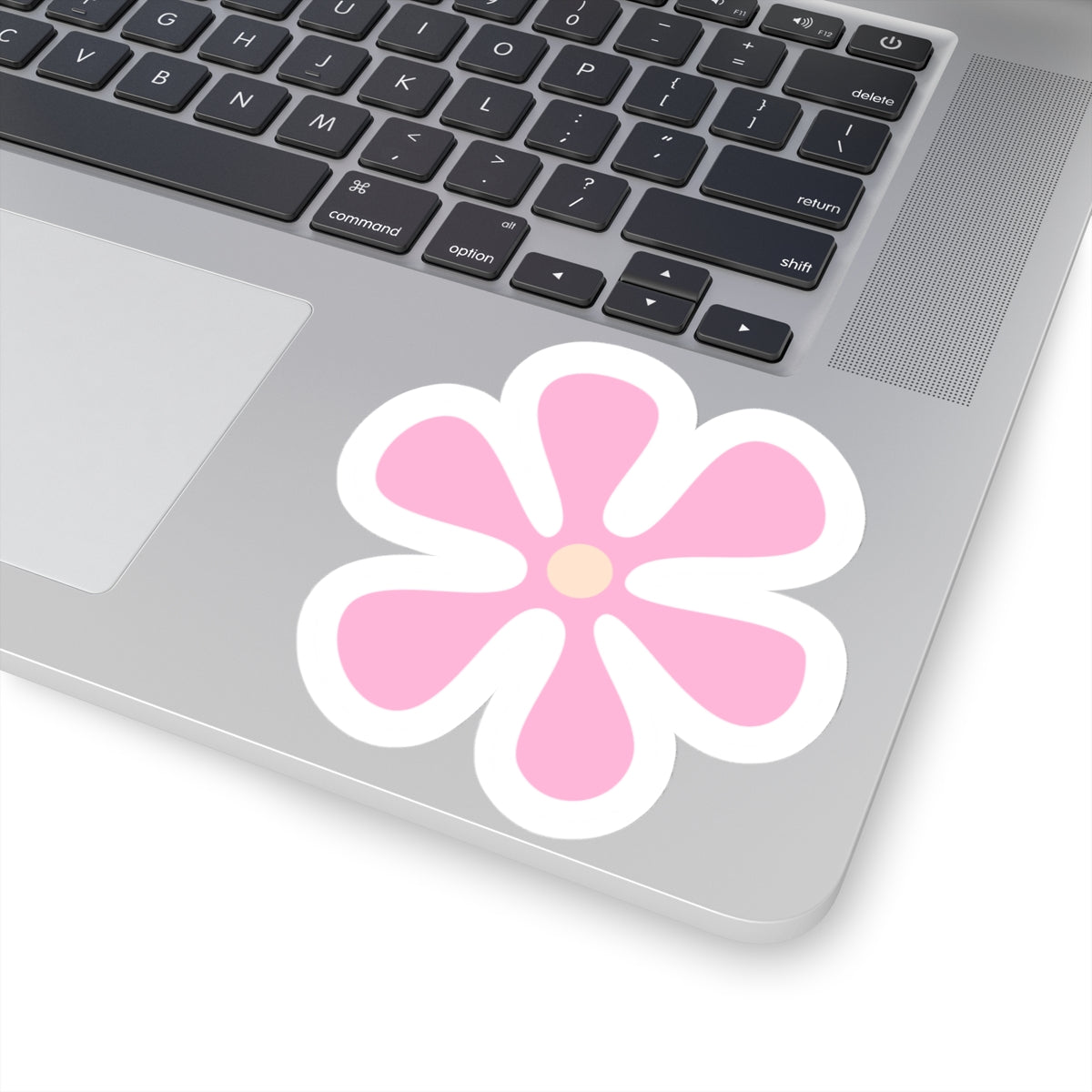 Cute Retro Pink Flower Sticker - Kiss-Cut Sticker (2)