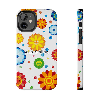 Keep. Smiling. / Dotted Flowers iPhone Cases