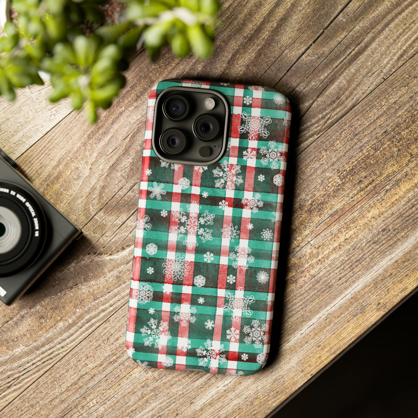 iPhone 15 Series Christmas Plaid / Tough Case