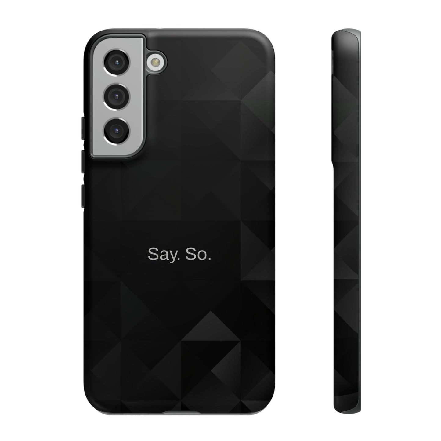 Say. So. / Black Grid Samsung Case