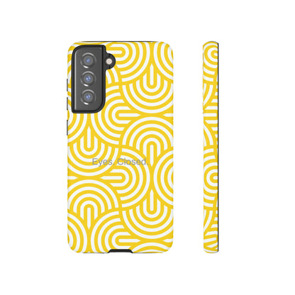 Eyes. Closed. / Yellow Geo Samsung Case