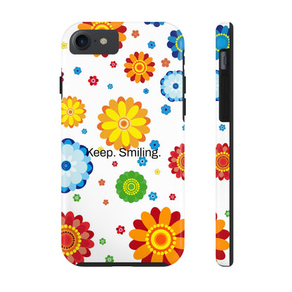 Keep. Smiling. / Dotted Flowers iPhone Cases