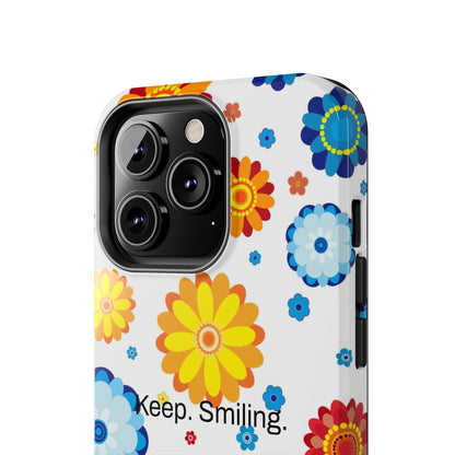 Keep. Smiling. / Dotted Flowers iPhone Cases