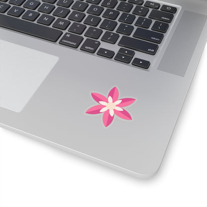 Cute Retro Pink Flower Sticker - Kiss-Cut Sticker (8)