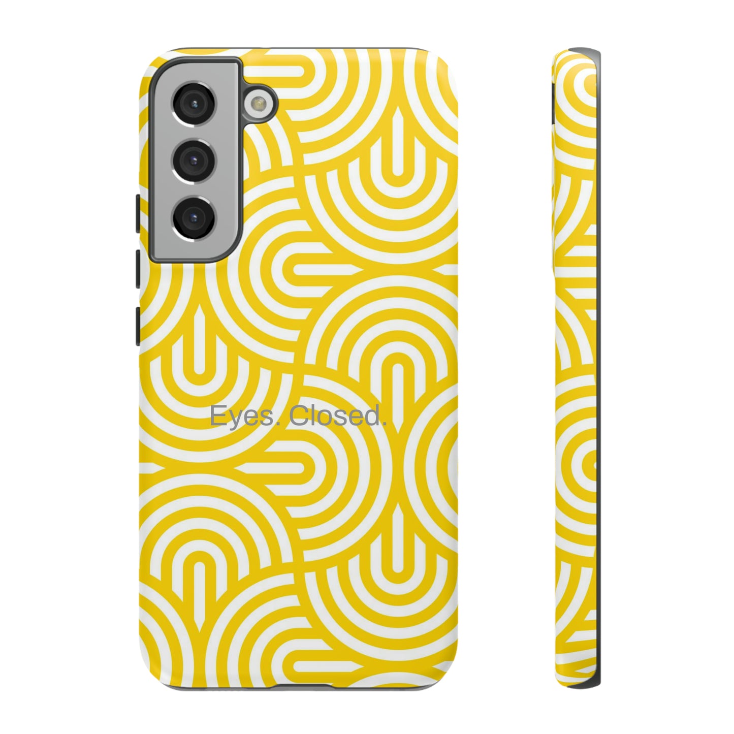 Eyes. Closed. / Yellow Geo Samsung Case