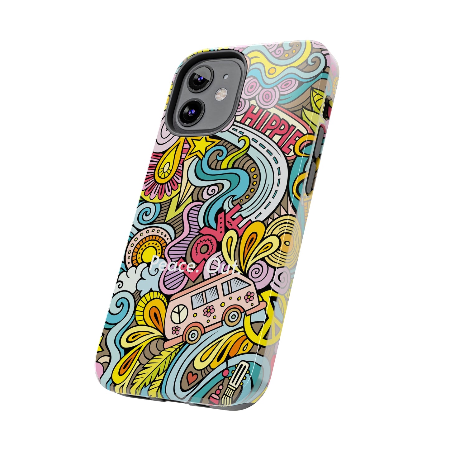 Peace. Out. / Hippie Love iPhone Case