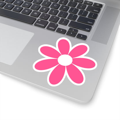 Cute Retro Pink Flower Sticker - Kiss-Cut Sticker (4)