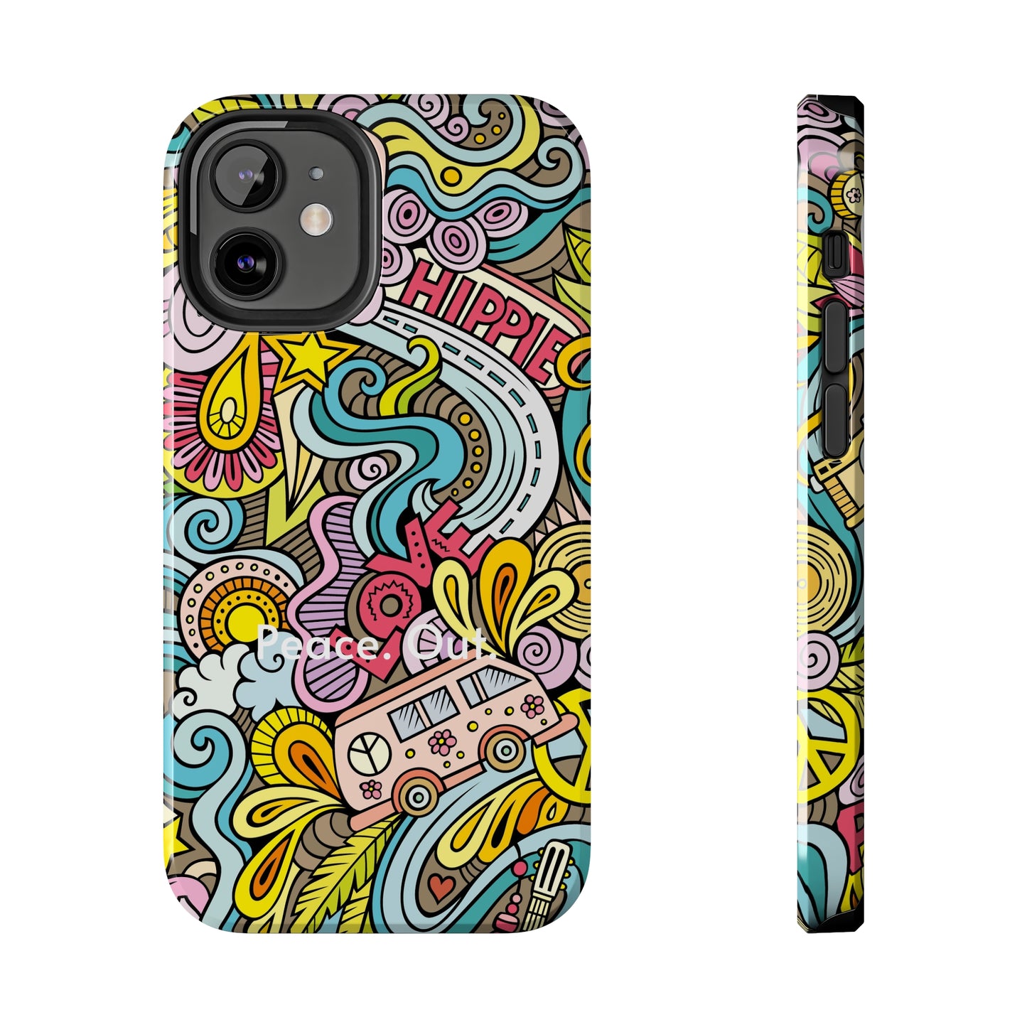 Peace. Out. / Hippie Love iPhone Case