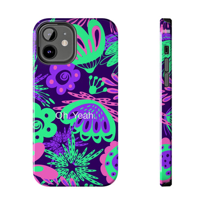 Oh. Yeah. / Neon Flowers iPhone Case