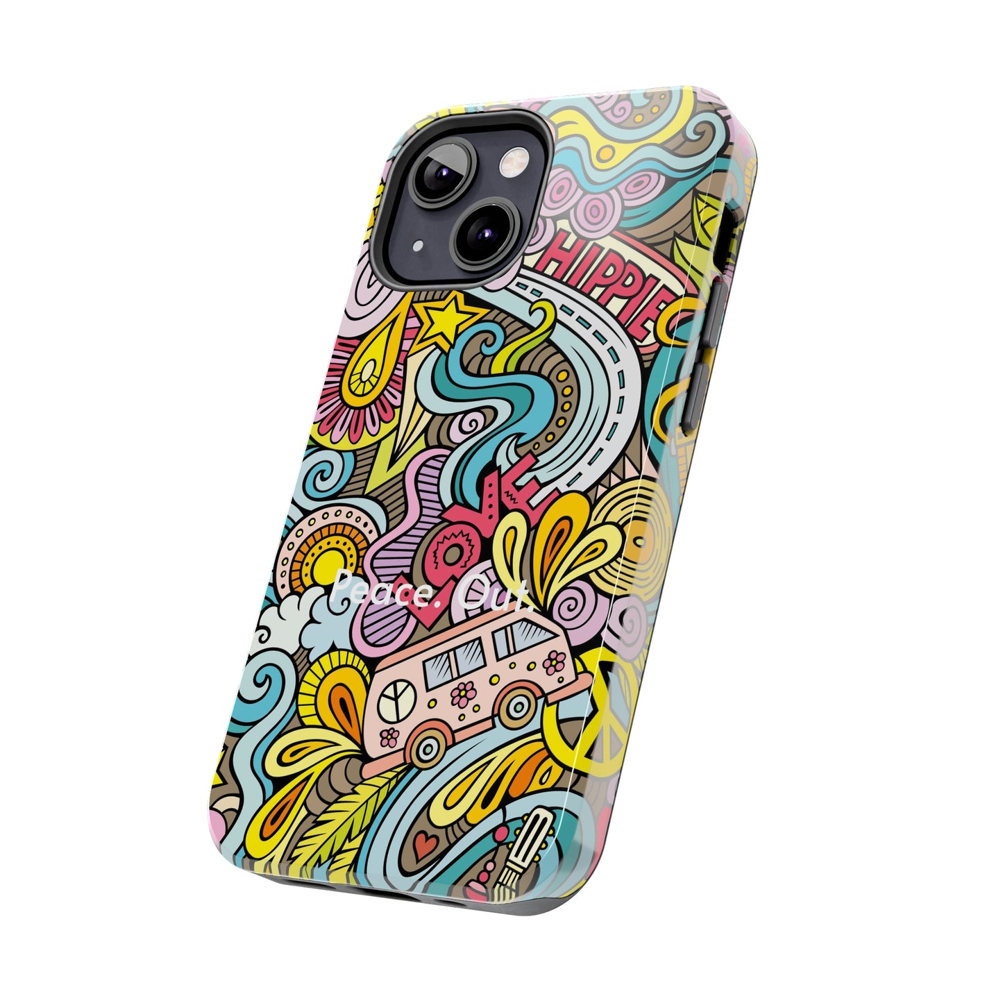 Peace. Out. / Hippie Love iPhone Case