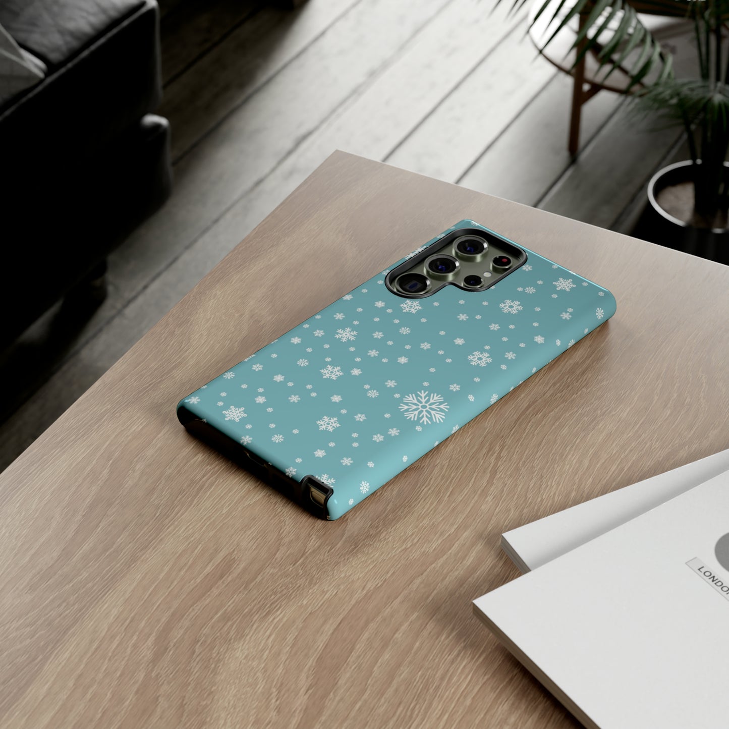 Christmas Snowflakes On Blue / Samsung Case