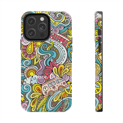 Peace. Out. / Hippie Love iPhone Case