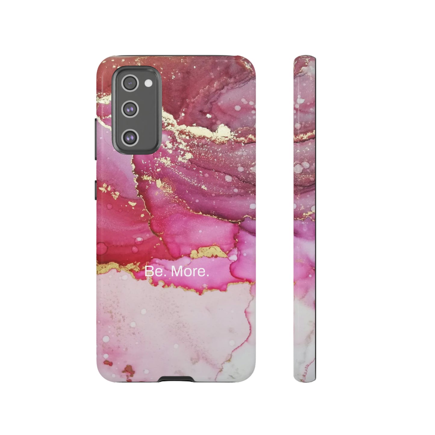 Be. More. / Pink Water Color Marble Samsung Case