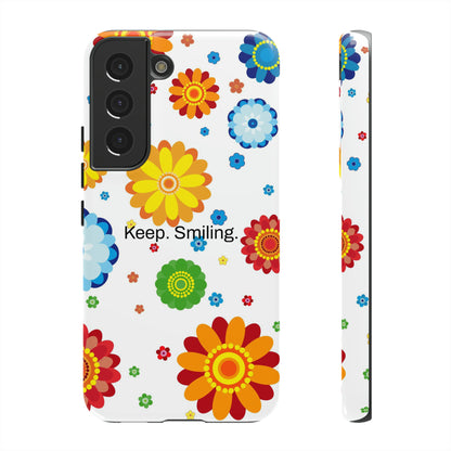 Keep. Smiling. / Dotted Flowers Samsung Case